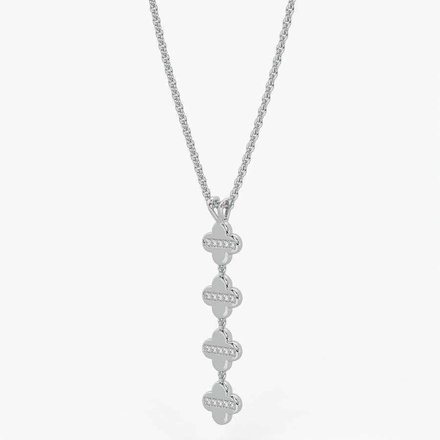 Clover Link Diamond Pendant