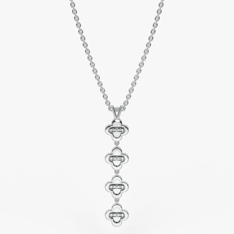 Clover Link Diamond Pendant