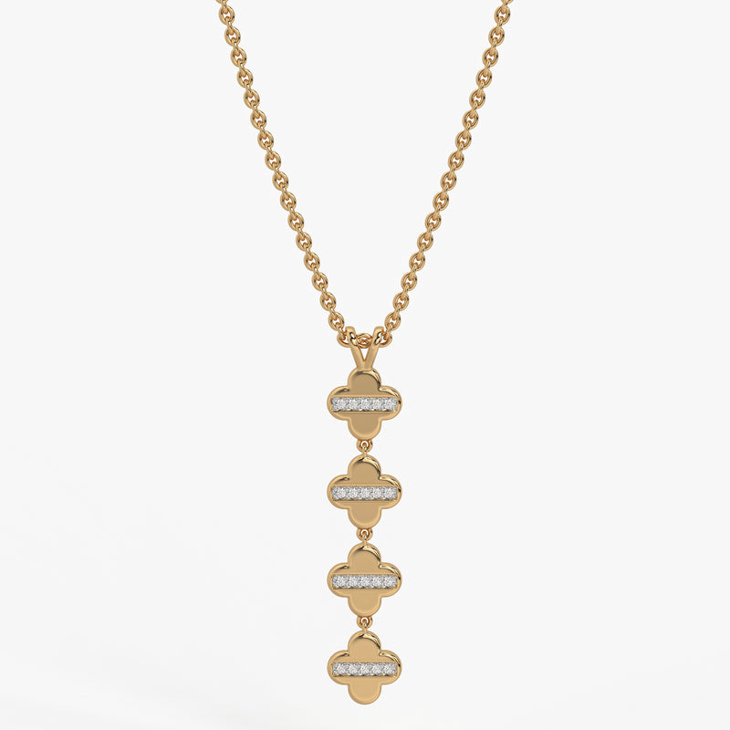 Clover Link Diamond Pendant