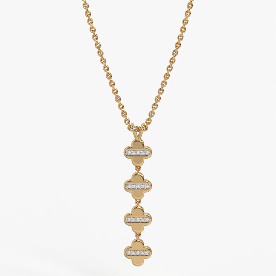 Clover Link Diamond Pendant