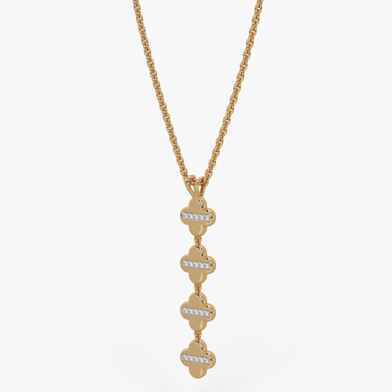 Clover Link Diamond Pendant
