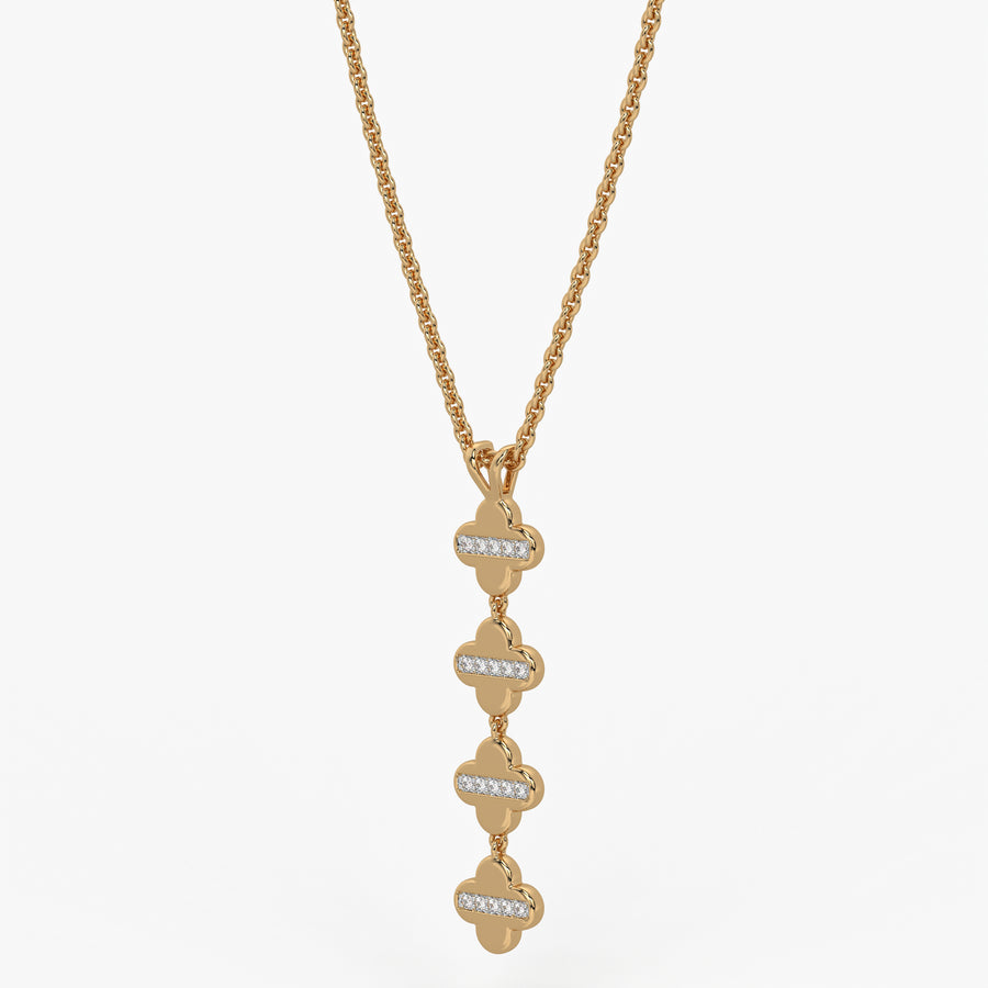 Clover Link Diamond Pendant