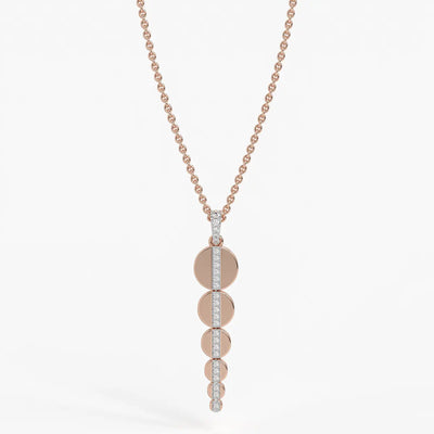 Cascade Disc Diamond Pendant