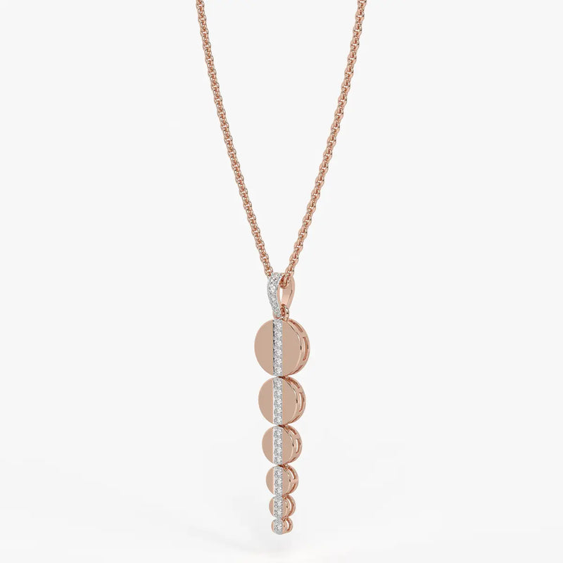 Cascade Disc Diamond Pendant