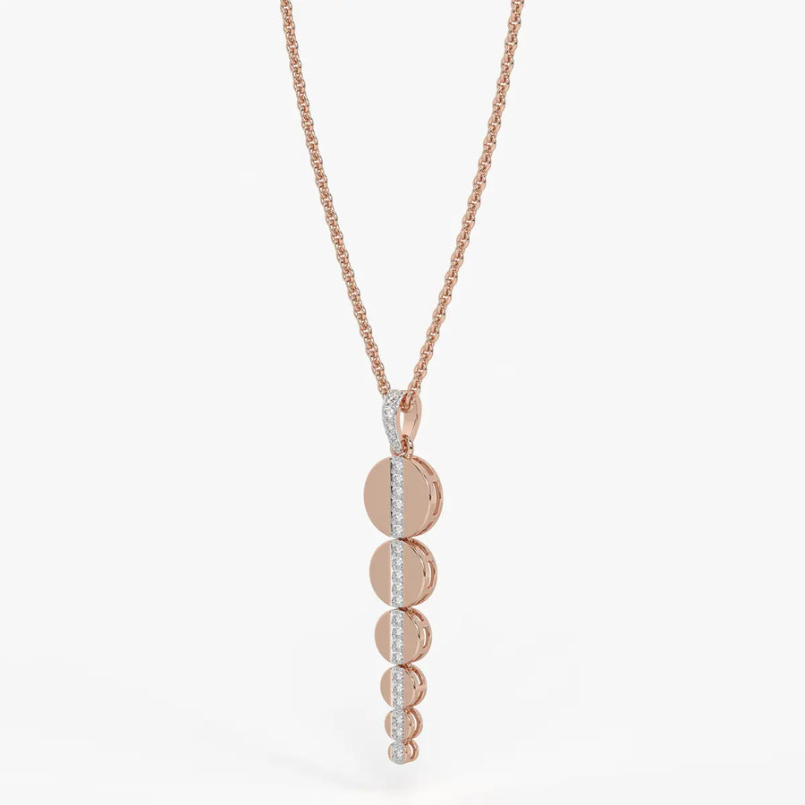 Cascade Disc Diamond Pendant