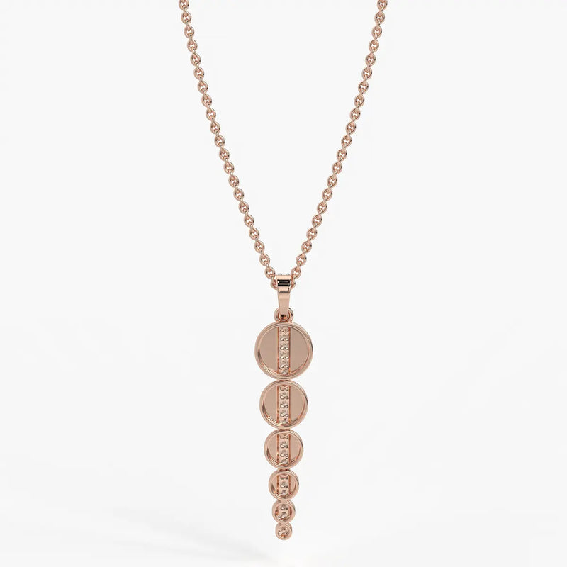 Cascade Disc Diamond Pendant