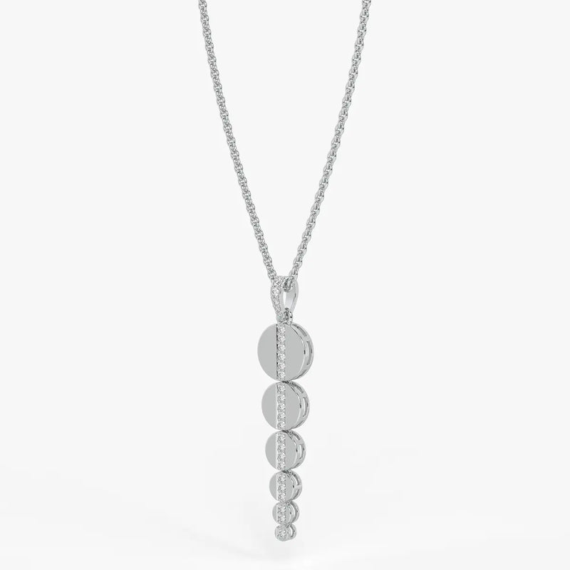 Cascade Disc Diamond Pendant