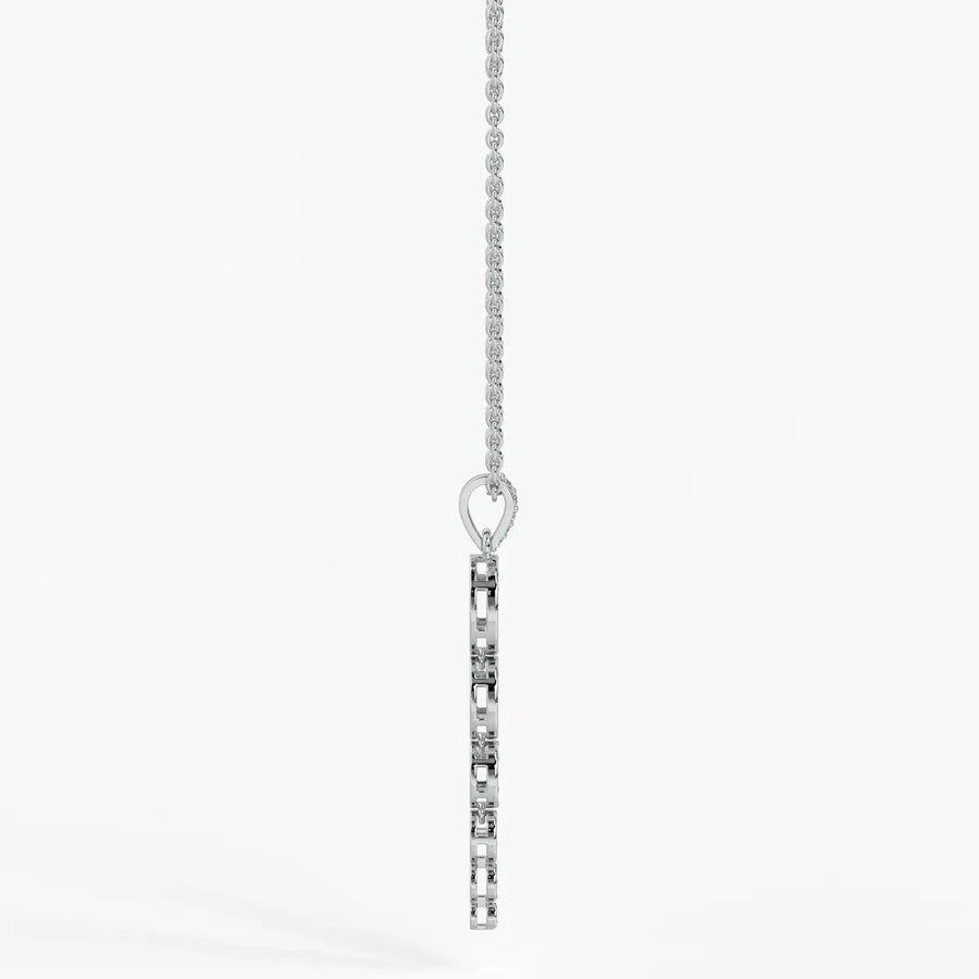 Cascade Disc Diamond Pendant