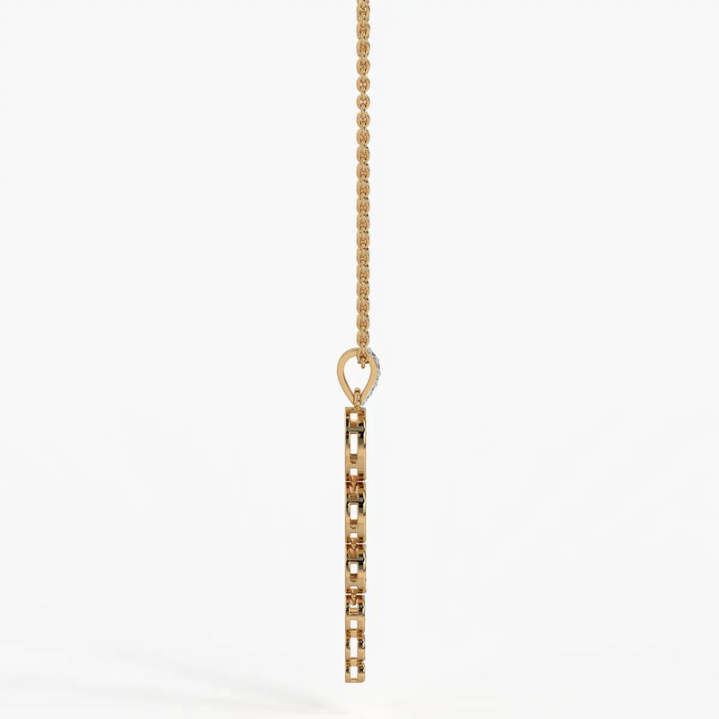 Cascade Disc Diamond Pendant