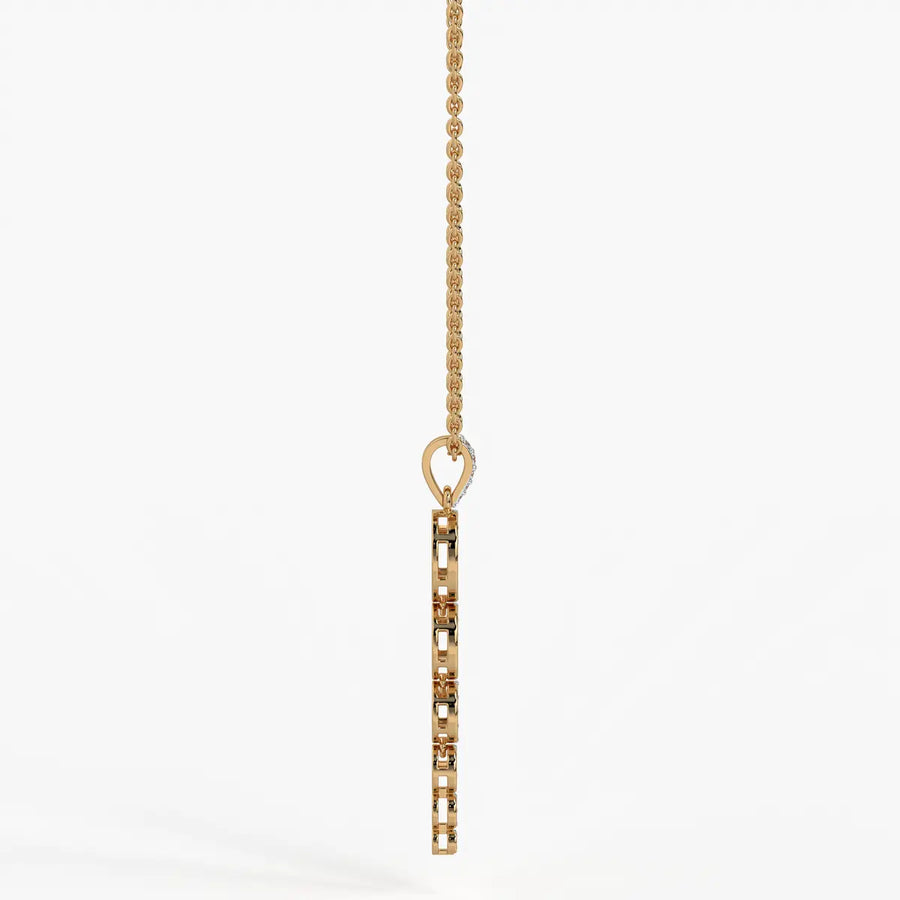 Cascade Disc Diamond Pendant