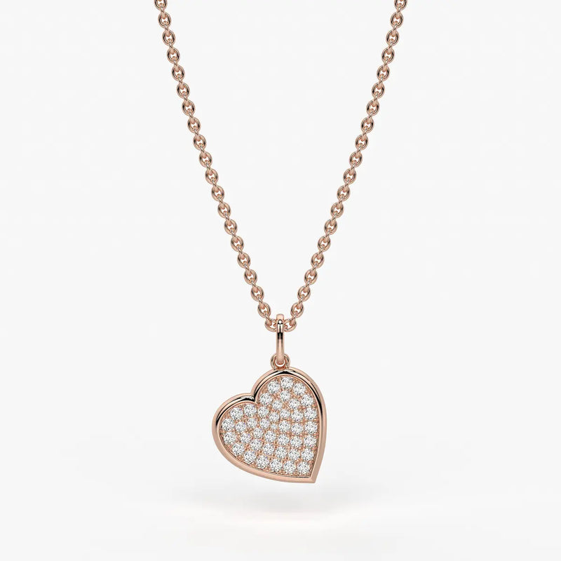 Zivara Pave Heart Diamond Pendant