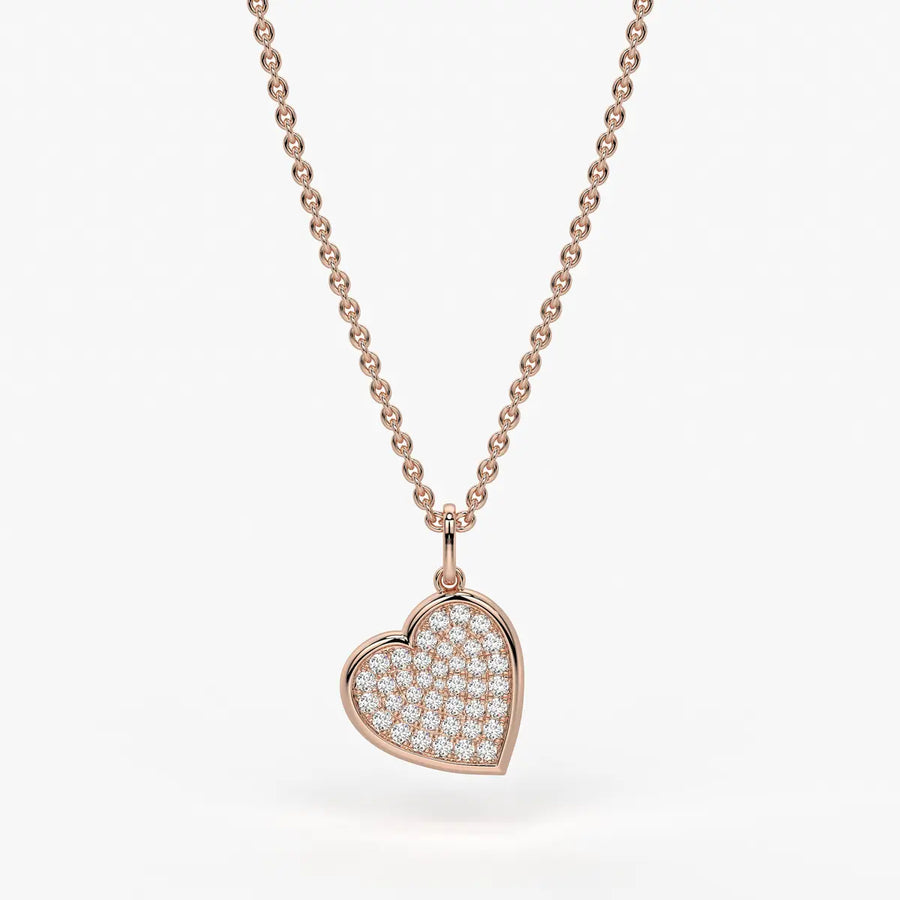 Zivara Pave Heart Diamond Pendant