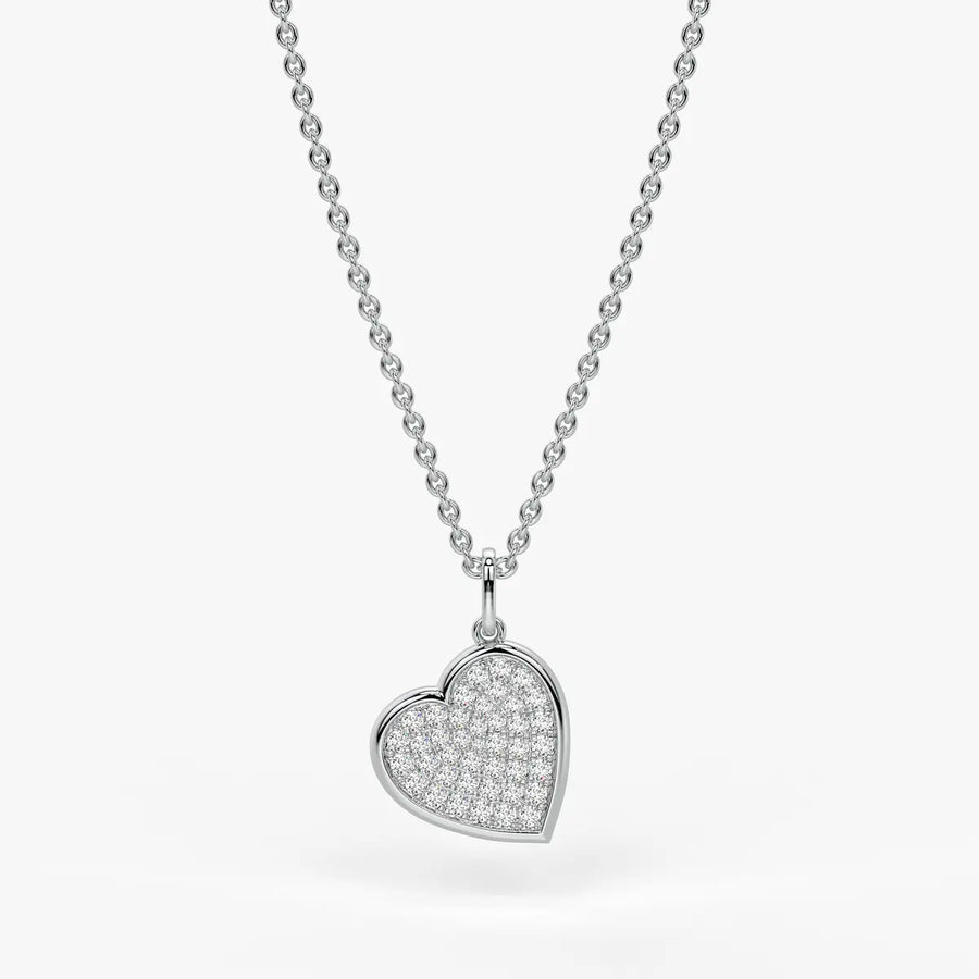 Zivara Pave Heart Diamond Pendant