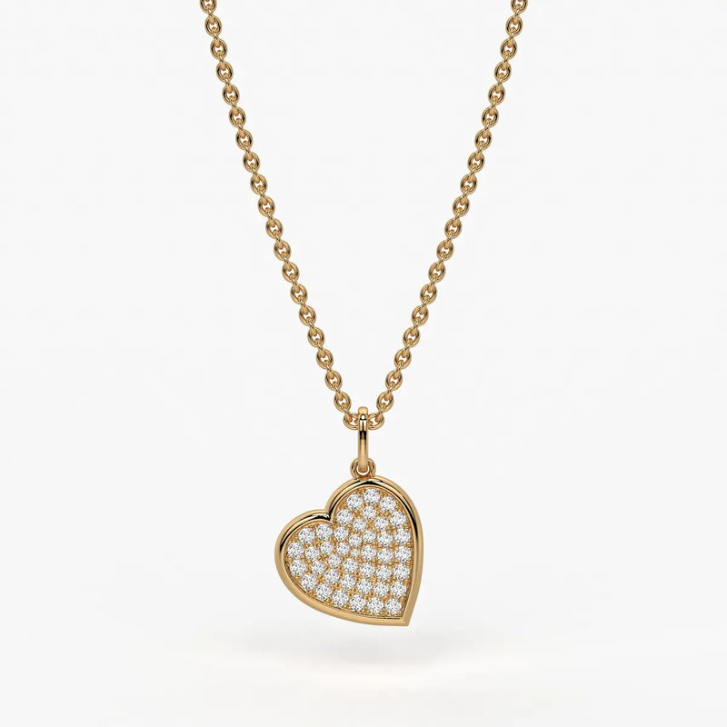 Zivara Pave Heart Diamond Pendant