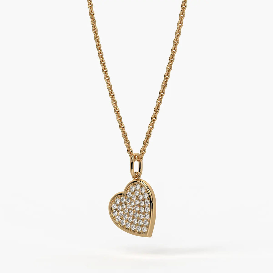Zivara Pave Heart Diamond Pendant