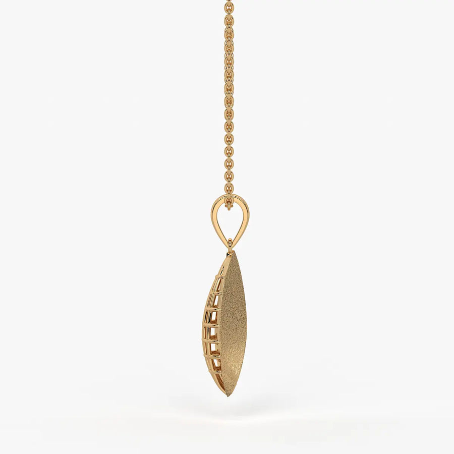 Twist Leaf Diamond Pendant