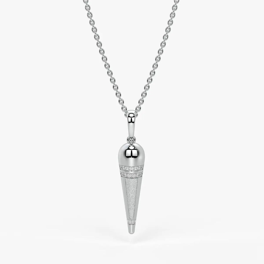Tapered Cone Diamond Pendant