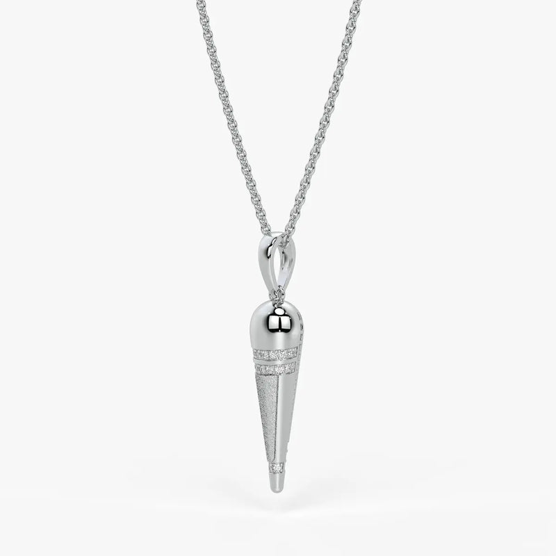 Tapered Cone Diamond Pendant
