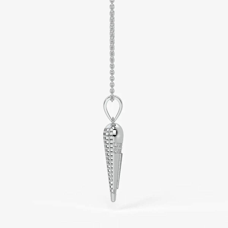 Tapered Cone Diamond Pendant