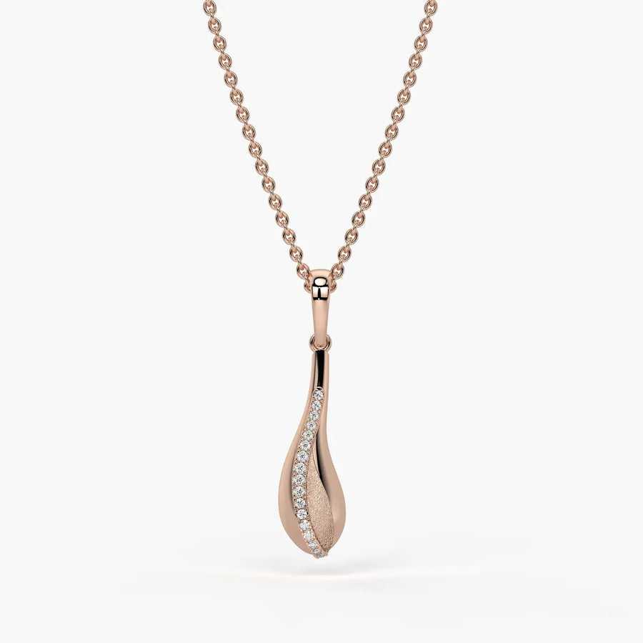 Sway Teardrop Diamond Pendant