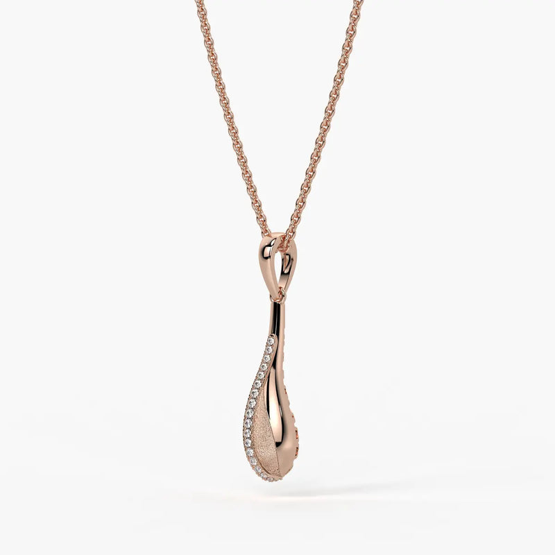 Sway Teardrop Diamond Pendant