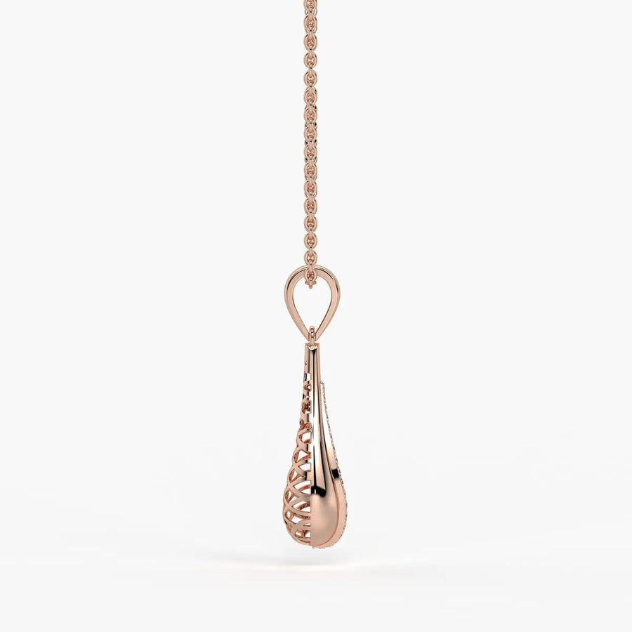 Sway Teardrop Diamond Pendant