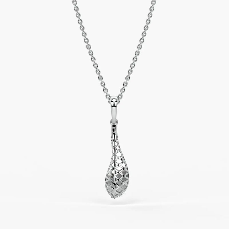 Sway Teardrop Diamond Pendant
