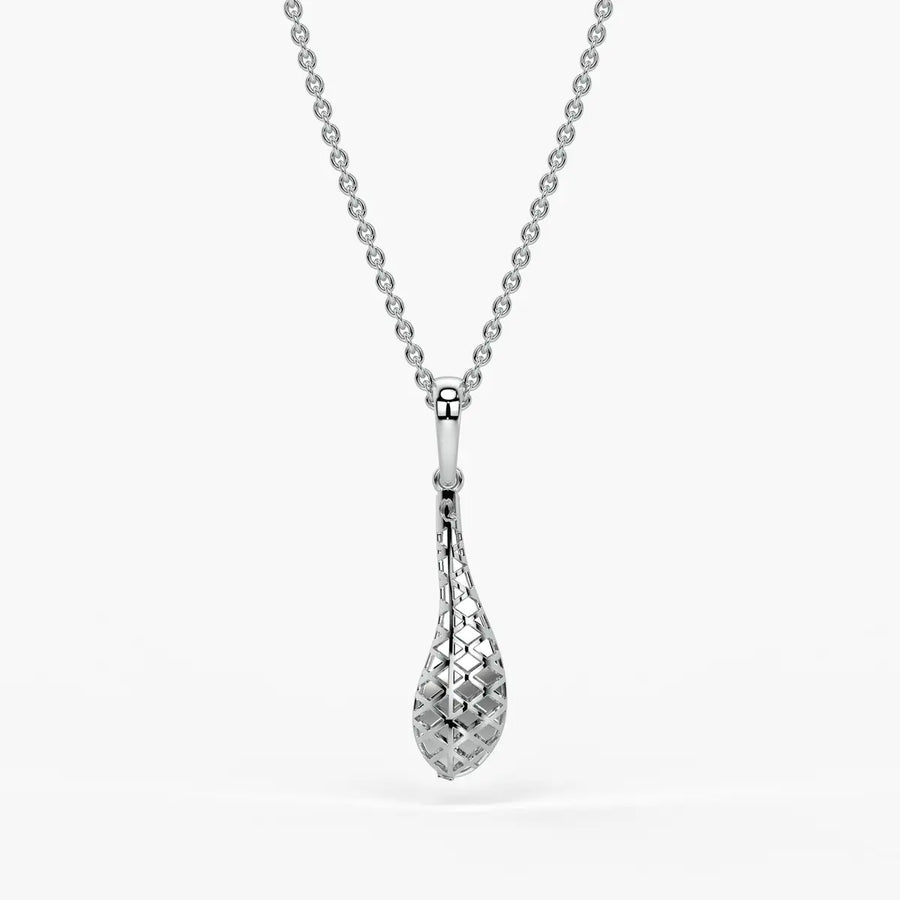 Sway Teardrop Diamond Pendant