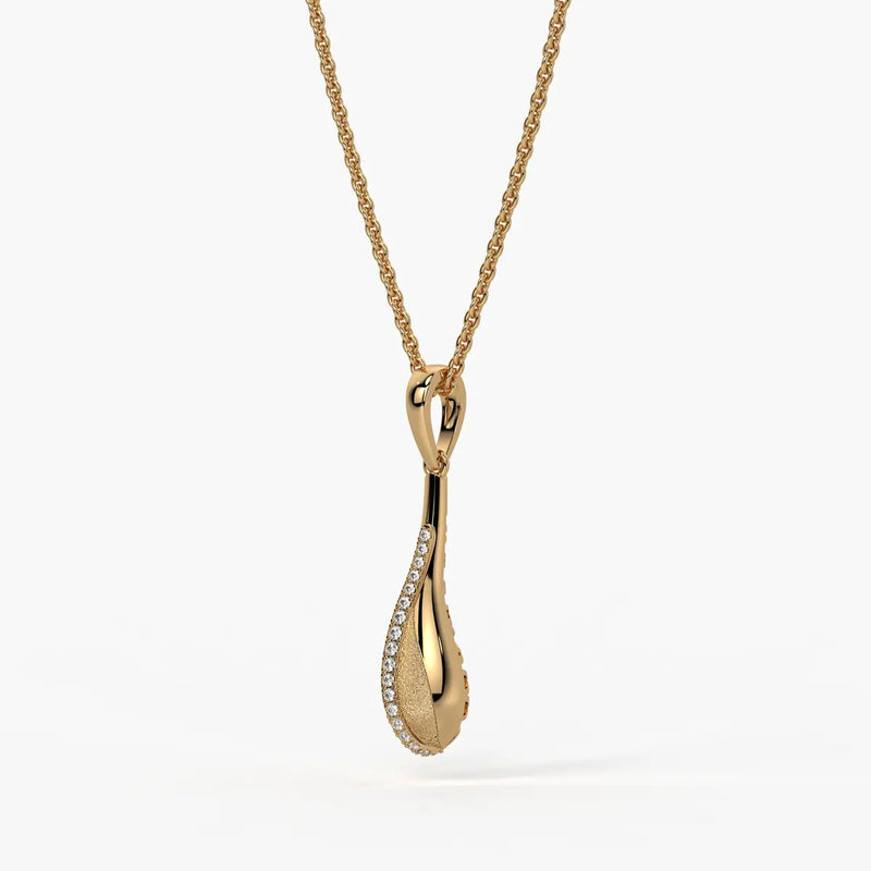Sway Teardrop Diamond Pendant