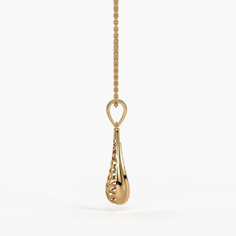Sway Teardrop Diamond Pendant