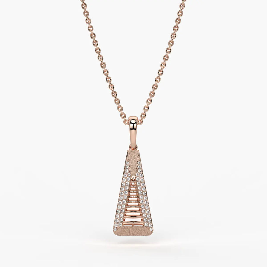 Lattice Tower Diamond Pendant
