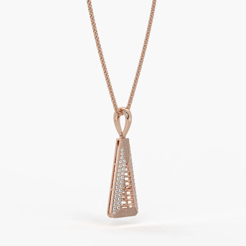 Lattice Tower Diamond Pendant