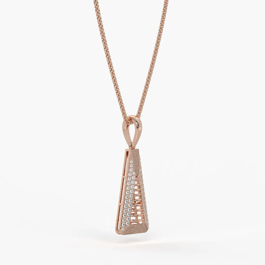 Lattice Tower Diamond Pendant