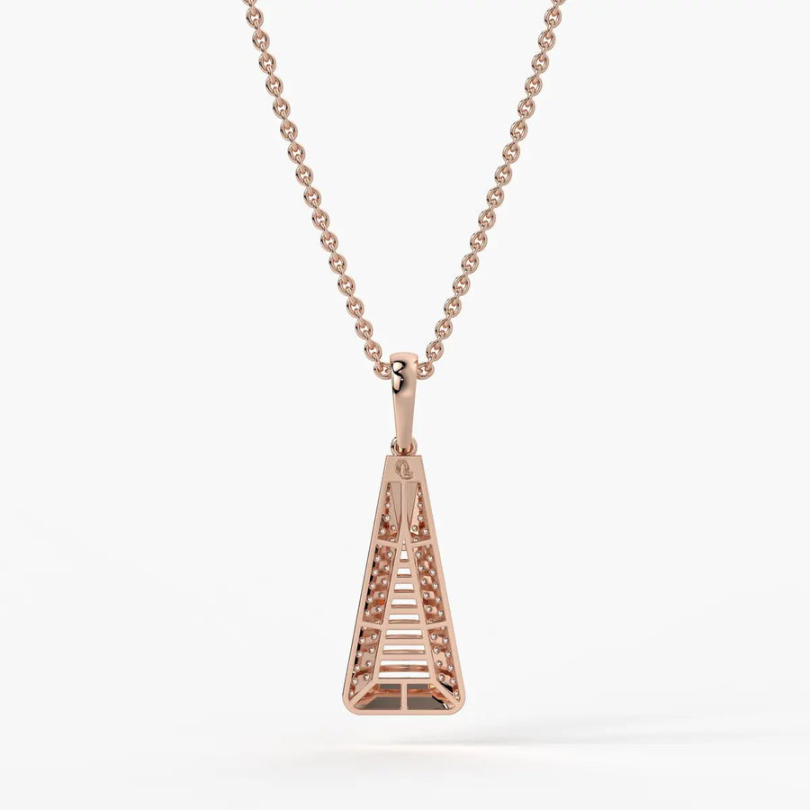 Lattice Tower Diamond Pendant