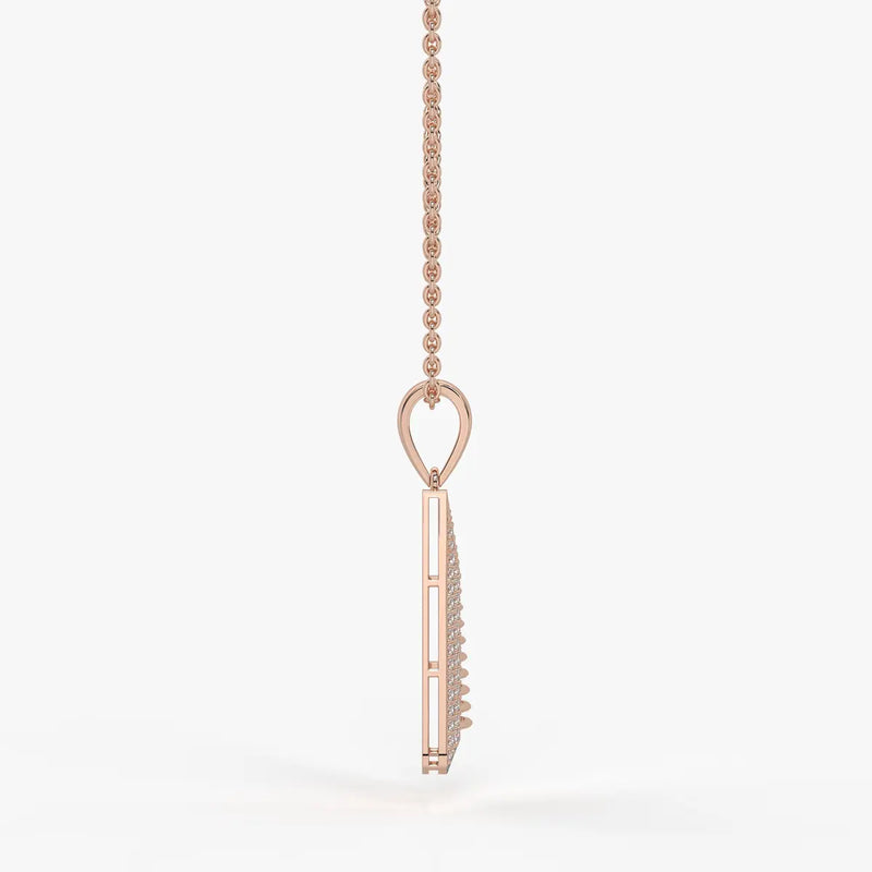 Lattice Tower Diamond Pendant