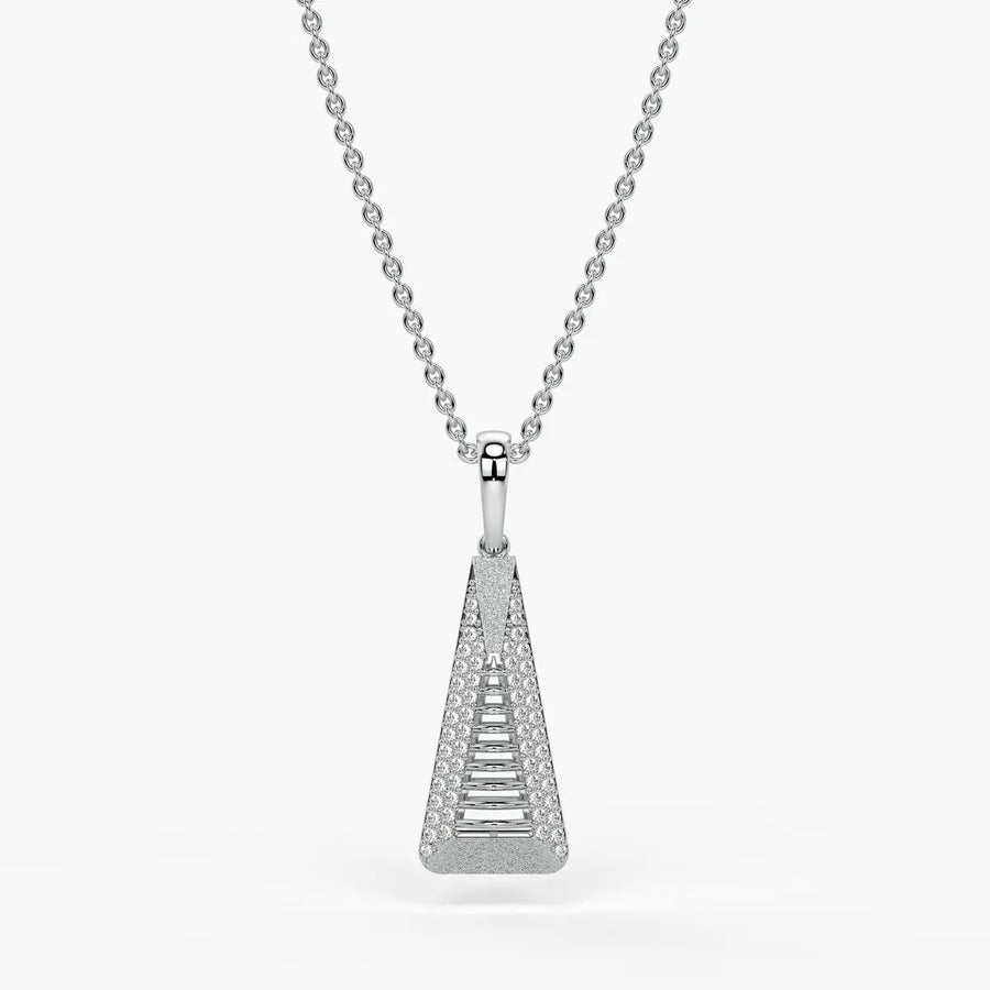 Lattice Tower Diamond Pendant