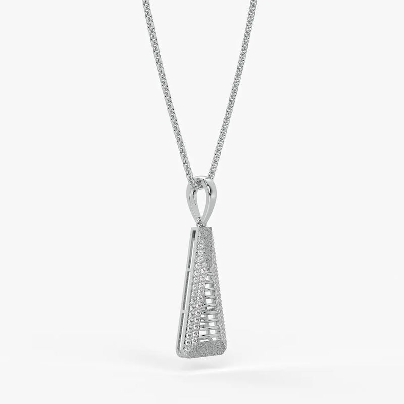 Lattice Tower Diamond Pendant
