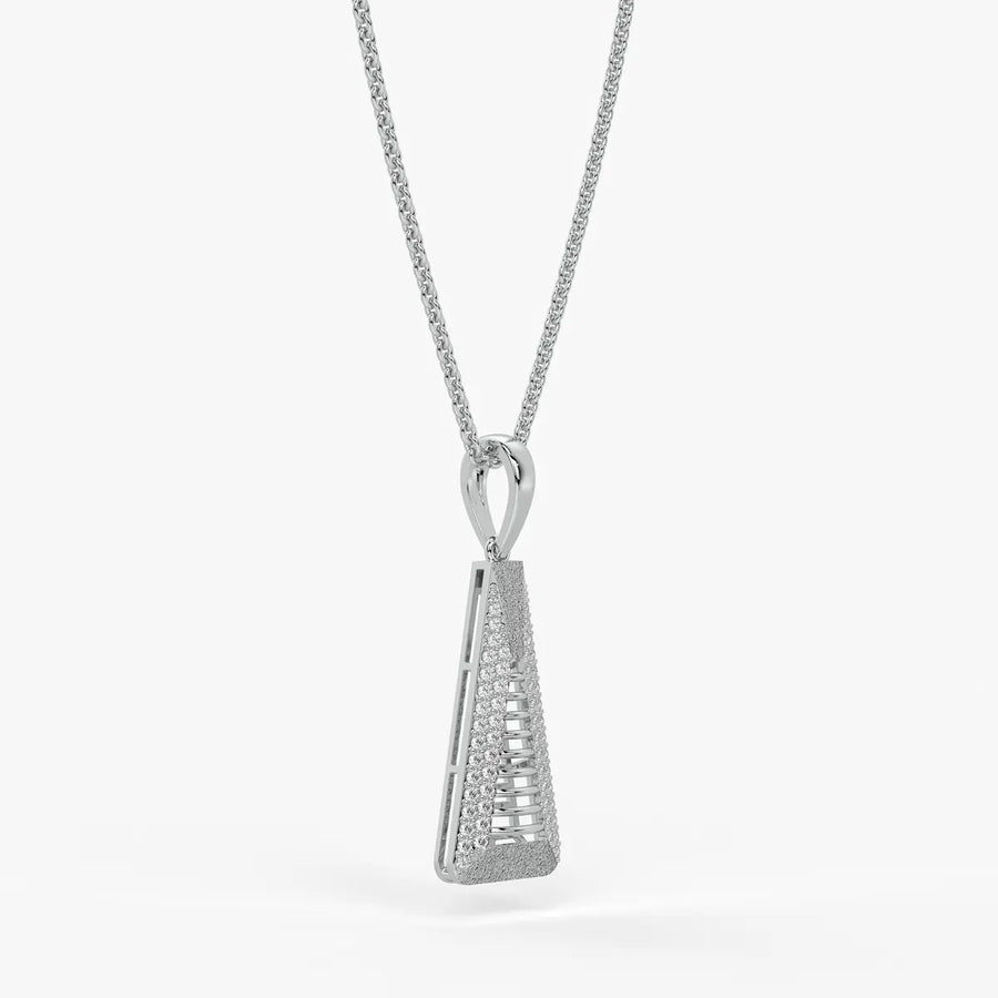 Lattice Tower Diamond Pendant