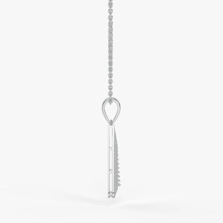 Lattice Tower Diamond Pendant