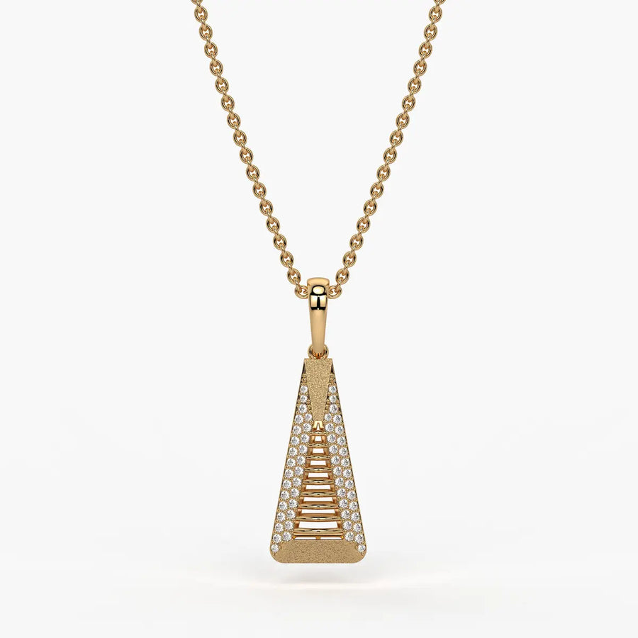 Lattice Tower Diamond Pendant