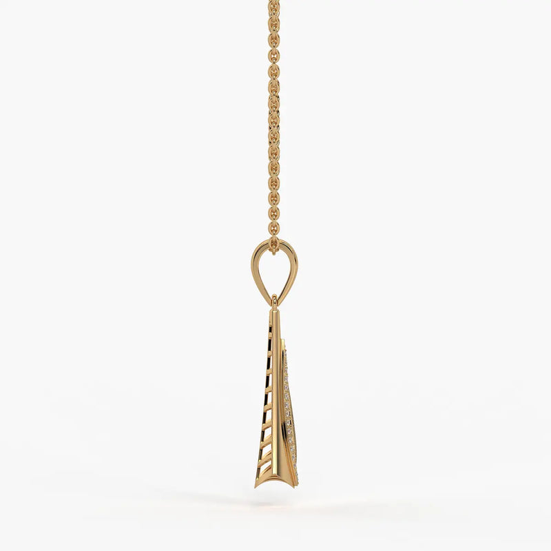 Glide Curve Diamond Pendant