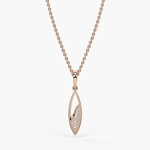 Open Leaf Diamond Pendant