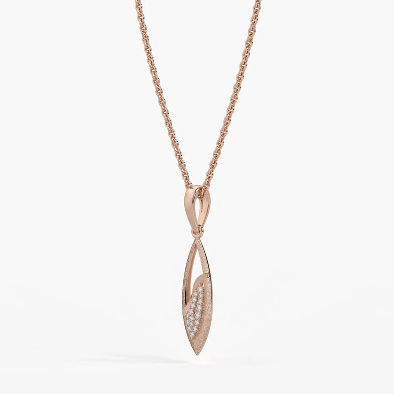 Open Leaf Diamond Pendant