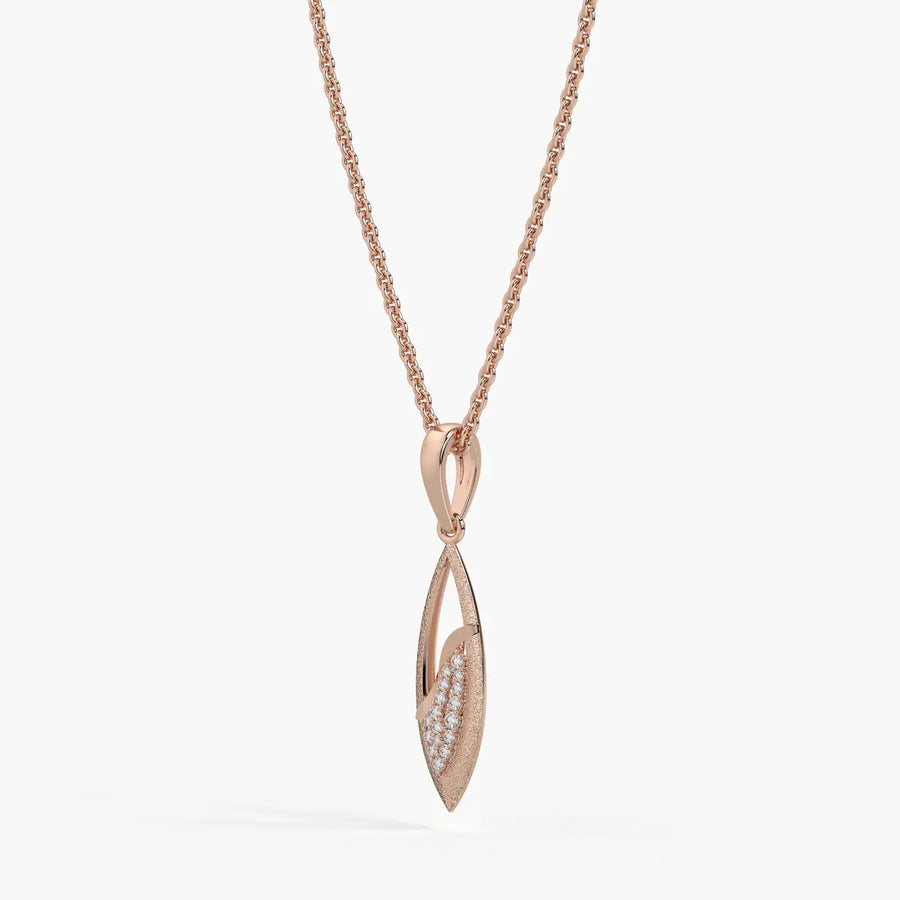 Open Leaf Diamond Pendant