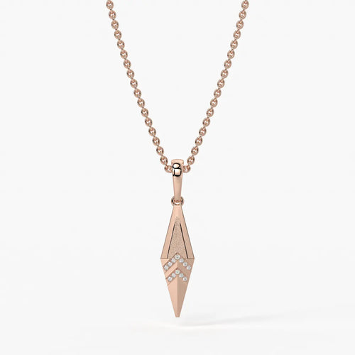 Chevron Spike Diamond Pendant