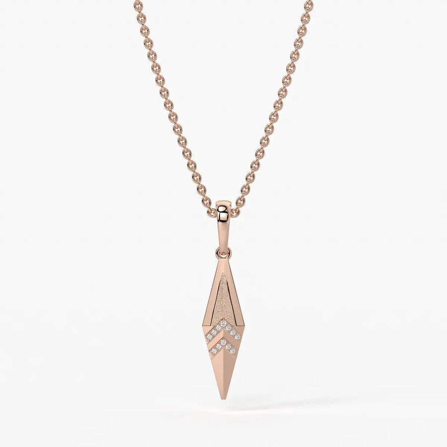 Chevron Spike Diamond Pendant