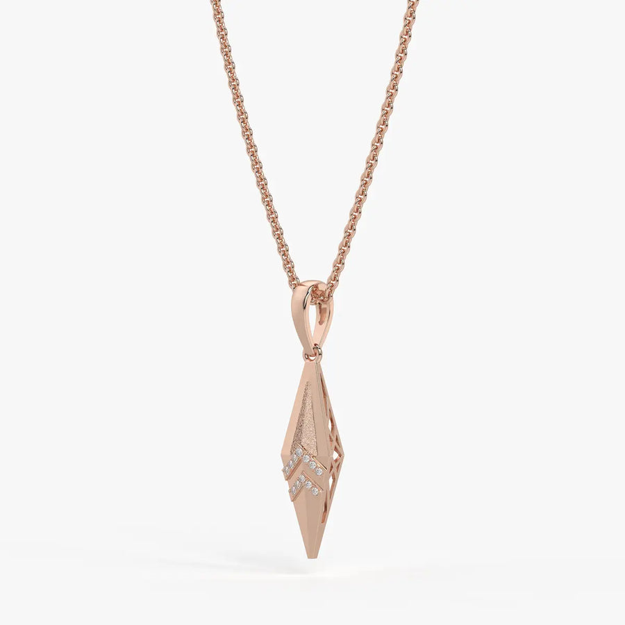 Chevron Spike Diamond Pendant