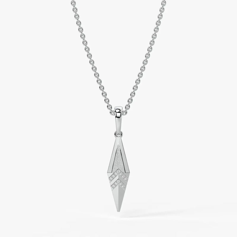 Chevron Spike Diamond Pendant