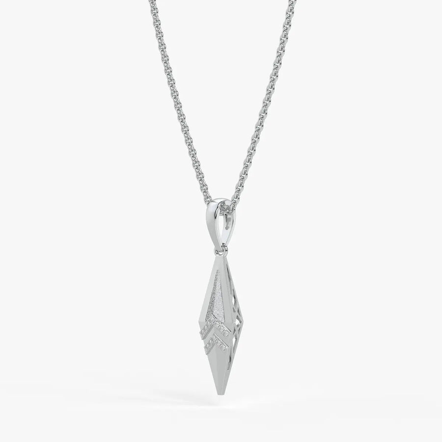 Chevron Spike Diamond Pendant