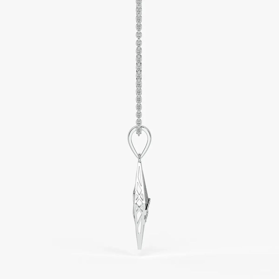 Chevron Spike Diamond Pendant